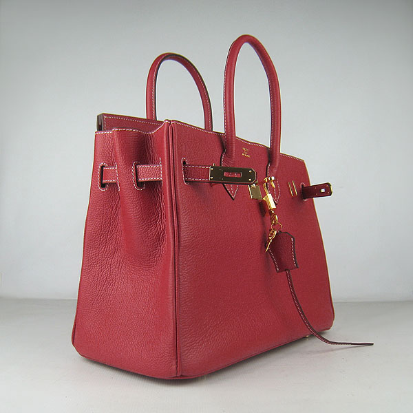 High Quality Fake Hermes Birkin 35CM Togo Leather Bag Red 6089